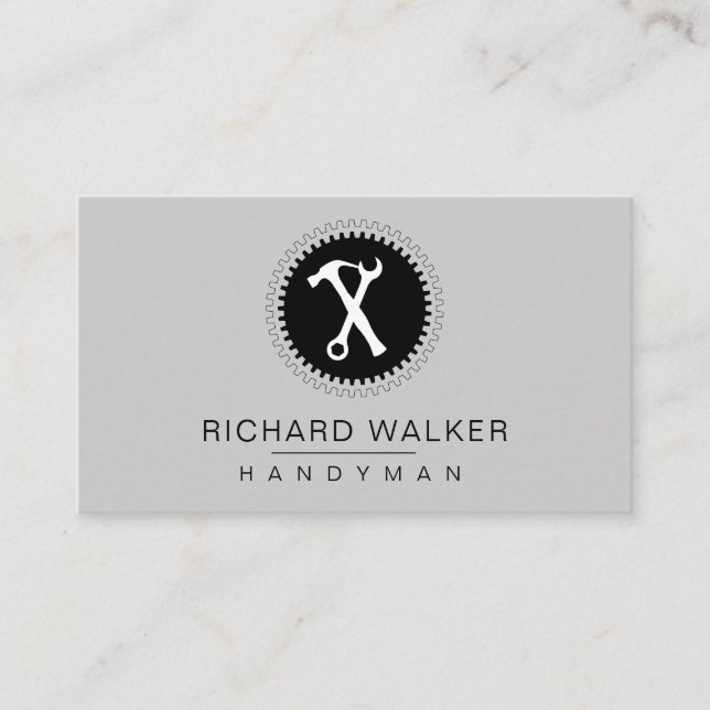 Tarjeta De Visita Industria auto del carpintero del mecánico de la (Anverso)