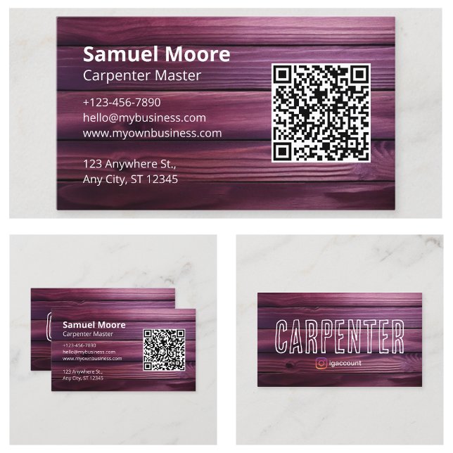 Tarjeta De Visita Industria de la carpintería (Carpenter Woodworking Industry Business Card
)
