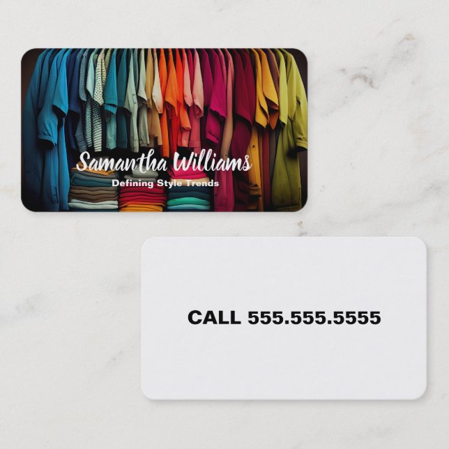 Tarjeta De Visita Industria de la moda (Anverso / Reverso)