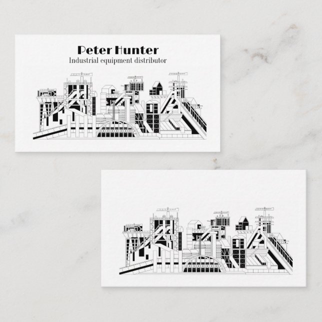 Tarjeta De Visita Industria Pesada Personalizable (Anverso / Reverso)