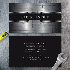 Tarjeta De Visita Industrias Metalizado en desgaste