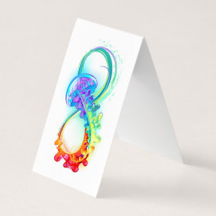 Tarjeta De Visita Infinidad con las medusas del arcoiris