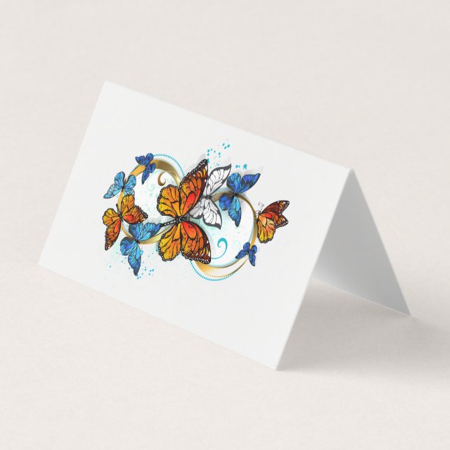 Tarjeta De Visita Infinidad de mariposas monarca (Anverso)