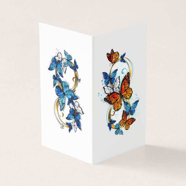 Tarjeta De Visita Infinidad de Mariposas Monarca (Exterior)