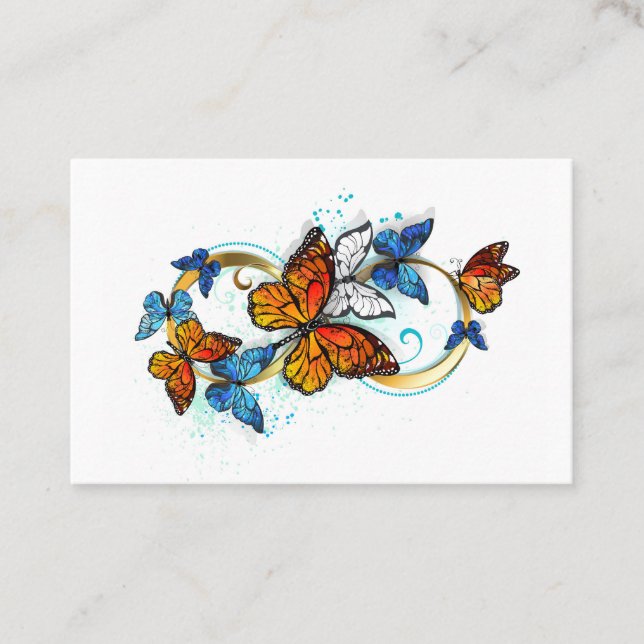 Tarjeta De Visita Infinidad de Mariposas Monarca (Anverso)