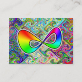 Tarjeta de visita infinita del arco iris