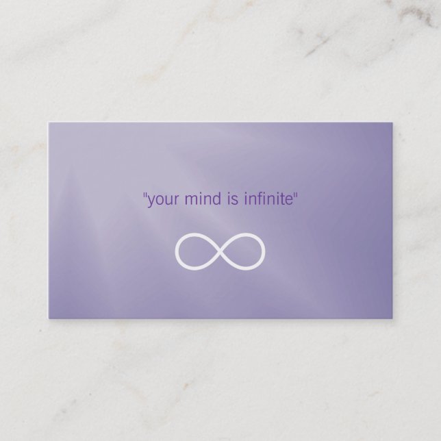 Tarjeta De Visita Infinito personal del instructor el | (Anverso)