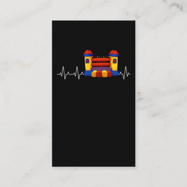 Tarjeta De Visita Inflable Castle Kids Bouncy Castle Heartbeat (Anverso)
