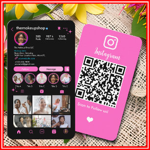 Tarjeta De Visita Influencer de artista de maquillaje de Instagram C