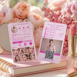 Tarjeta De Visita Influencer de belleza en redes sociales con maquil
