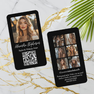 Tarjeta De Visita Influencer de redes sociales de collage de fotos d