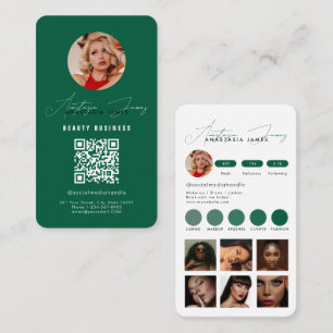 Tarjeta De Visita Influencer Feed Grid Medios Sociales Código QR Ver
