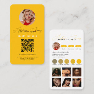 Tarjeta De Visita Influencer Feed Grid Medios Sociales QR Código Ama