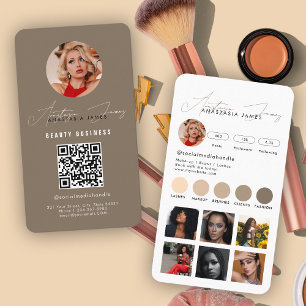 Tarjeta De Visita Influencer Feed Grid Social Media QR Code Business