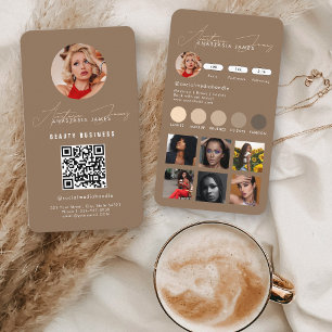 Tarjeta De Visita Influencer Feed Grid Social Media QR Code Business