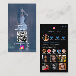 Tarjeta De Visita Influencer Photo Feed Grid Redes sociales Código Q