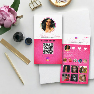 Tarjeta De Visita Influencer Photo Feed Grid Redes sociales Código Q