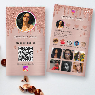 Tarjeta De Visita Influencer Photo Feed Grid Redes sociales Código Q