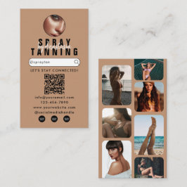 Tarjeta De Visita Influencia Belleza Spray Tanning Salon Tan Fotos
