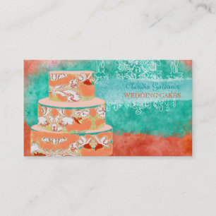 Tarjeta De Visita Influencias de los pasteles de bodas/de la