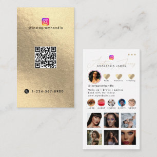 Tarjeta De Visita Influencier Fuente de Fotografía Medios Sociales Q