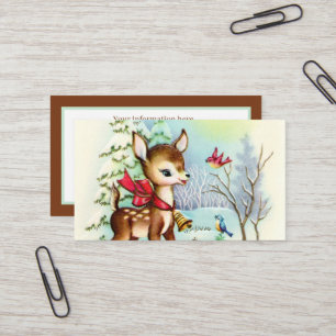 Tarjeta De Visita información adicional de ciervos navideños de é