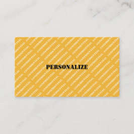 Tarjeta De Visita Información confidencial de los reclutadores de fu