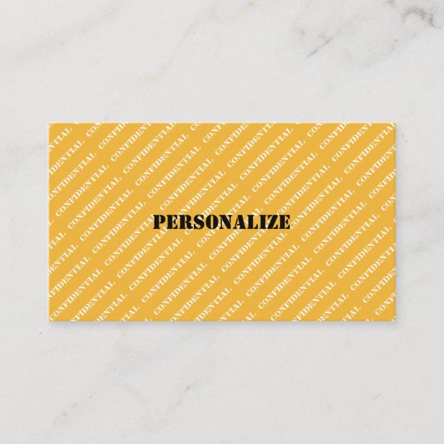 Tarjeta De Visita Información confidencial de los reclutadores de fu (Anverso)