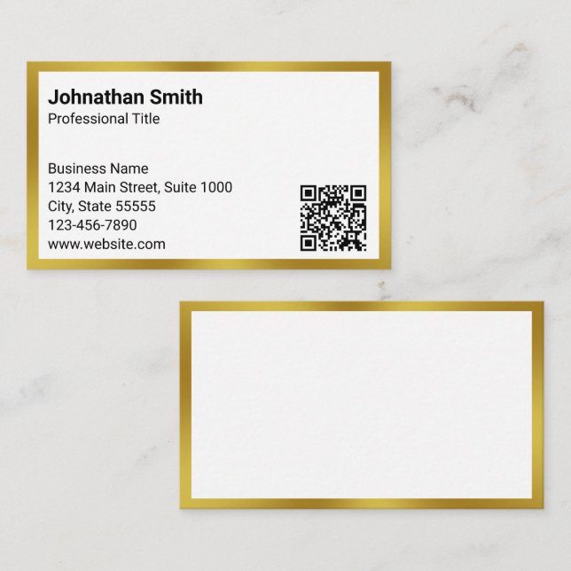 Tarjeta De Visita Información de contacto de título profesional Códi (Anverso / Reverso)