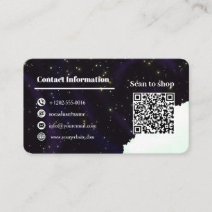 Tarjeta De Visita Información de contacto del logotipo del espacio S