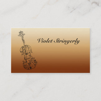 Tarjeta De Visita Información de contacto del violinista