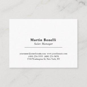 Tarjeta De Visita Información de nombre propio profesional clásico s