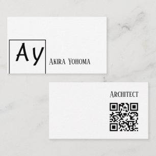 Tarjeta De Visita Información de pequeña empresa con monograma