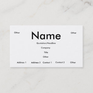 Tarjeta De Visita Información elegante