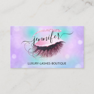 Tarjeta De Visita Infracto de holografía de código QR de Eyelash