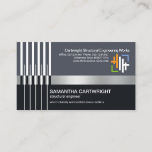 Tarjeta De Visita Ingeniería de columnas de acero de bandas de repo