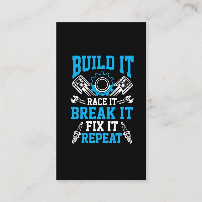 Tarjeta De Visita Ingeniería mecánica de ajuste de automóviles para  (Anverso)