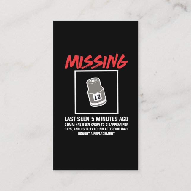 Tarjeta De Visita Ingeniería mecánica de enchufe de 10 mm. (Anverso)