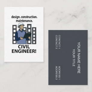 Tarjeta De Visita Ingeniero Civil Diseño Construcción Ingeniero Civi