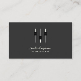 Tarjeta De Visita Ingeniero de audio de escritura a mano con logotip
