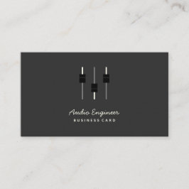 Tarjeta De Visita Ingeniero de audio de escritura a mano con logotip