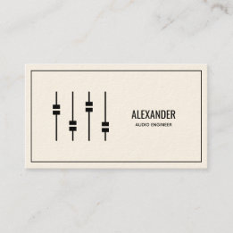 Tarjeta De Visita Ingeniero de audio Ivory