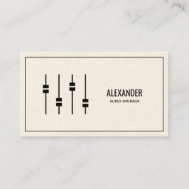 Tarjeta De Visita Ingeniero de audio Ivory