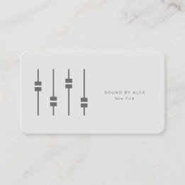 Tarjeta De Visita Ingeniero de audio profesional Minimalista