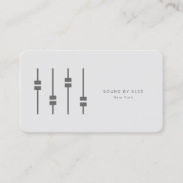 Tarjeta De Visita Ingeniero de audio profesional Minimalista