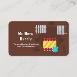 Tarjeta De Visita Ingeniero de calefacción QR personalizado