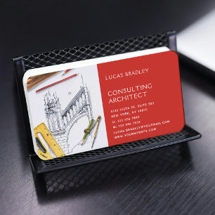 Tarjeta De Visita Ingeniero de Construcción de Arquitectura Moderna