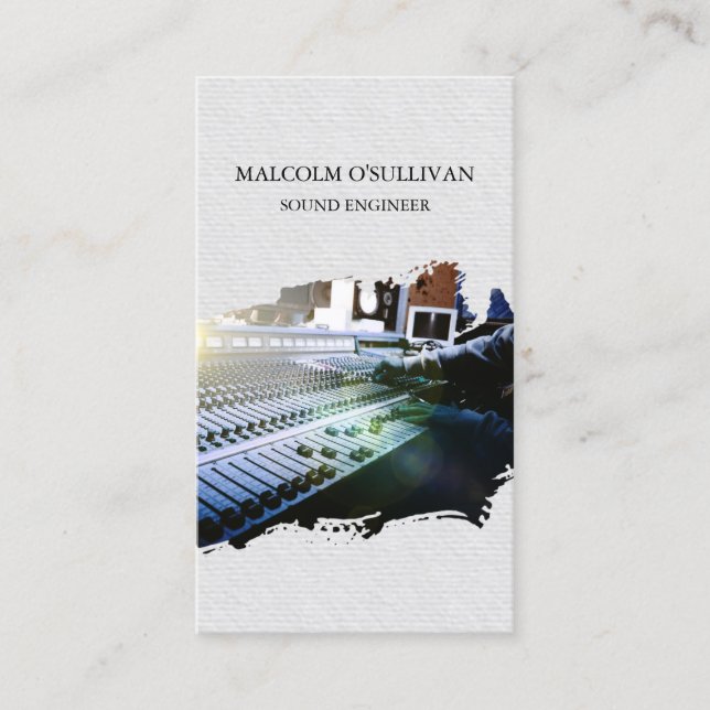 Tarjeta De Visita Ingeniero de grabación de audio (Anverso)
