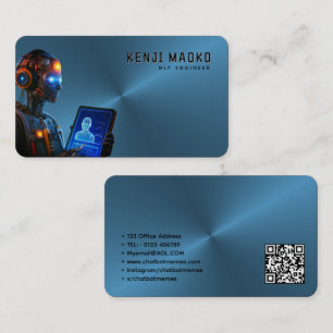 Tarjeta De Visita Ingeniero de IA conversacional de desarrollador de