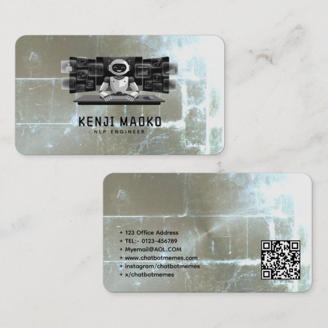 Tarjeta De Visita Ingeniero de IA conversacional de desarrollador de (Anverso / Reverso)